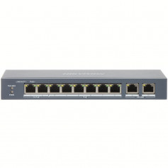 Switch PoE Gigabit 10 ports dont 8 ports PoE longue distance 300 mètres Hikvision DS-3E1310HP-EI 110 W